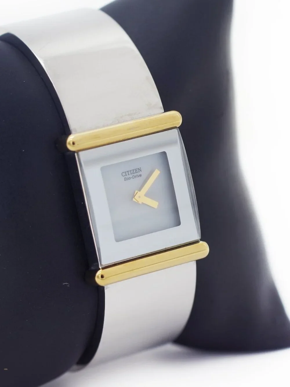 Vintage Citizen Eco-Drive Two-Tone Square Bangle Dress Watch